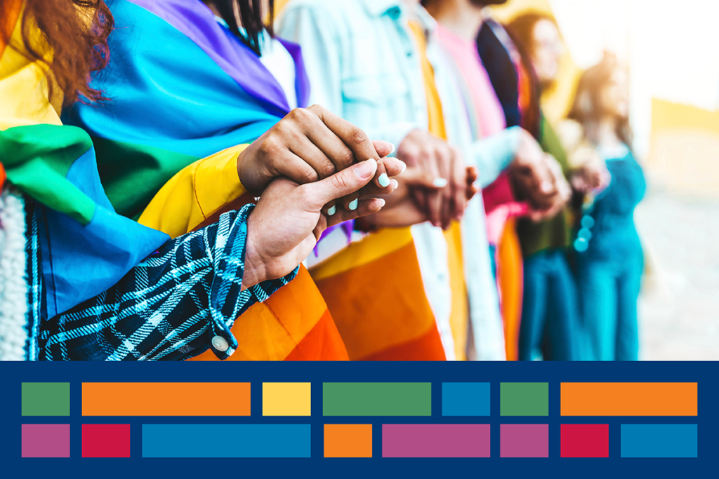 students holding hands